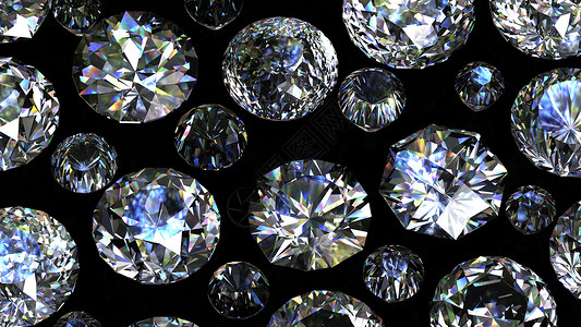 黑色背景的圆形钻石Gemsto背景图片