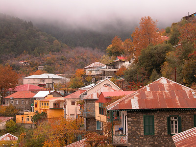 塞浦路斯Pedoulas山丘村图片