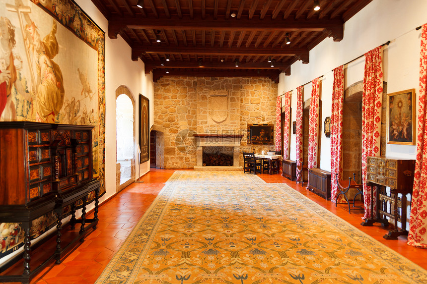 城堡内室的内部西班牙皇家曼萨纳雷斯城堡图片