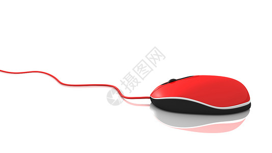这是红色闪光计算机鼠标的图片