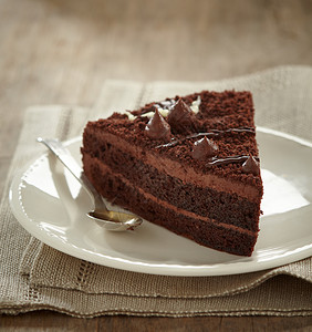 巧克力蛋糕片图片