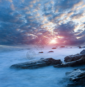 海边的夜景图片