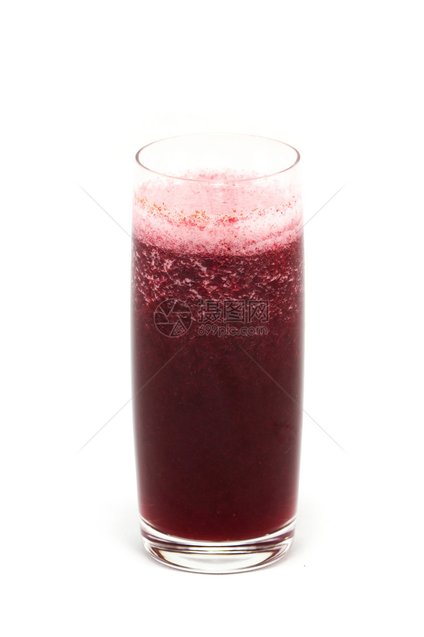 新鲜的cranberry苹果汁在高处的玻璃杯里与图片