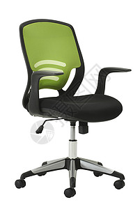 孤立的绿色办公椅图片