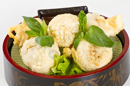日本料理蘑菇天妇罗图片
