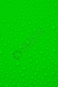 绿色背景上的水滴图片