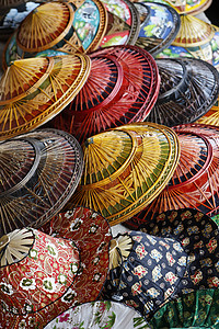 泰国曼谷漂浮市场泰国帽图片