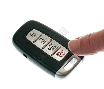 黑色现代汽车门打开器和无键输入装置上的图片