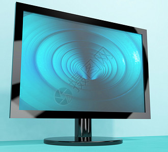 使用蓝色Vortex图片代表高定界电视或HDTV图片