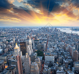 纽约市的摩天大楼曼哈图片