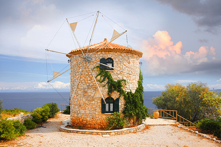 希腊传统风车图片