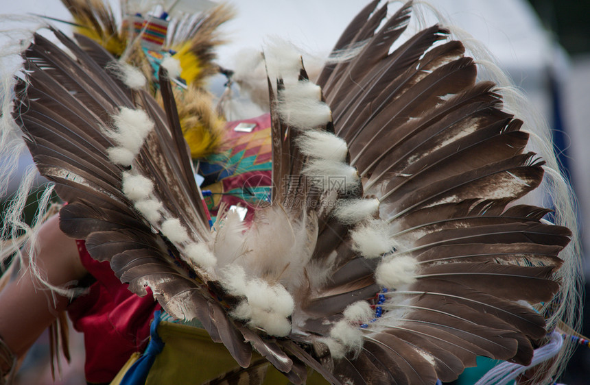 美洲原住民舞者有羽毛和色图片