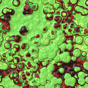 绿色的微观细菌生长图片
