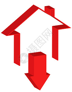代表房地产市场下行趋势的图片