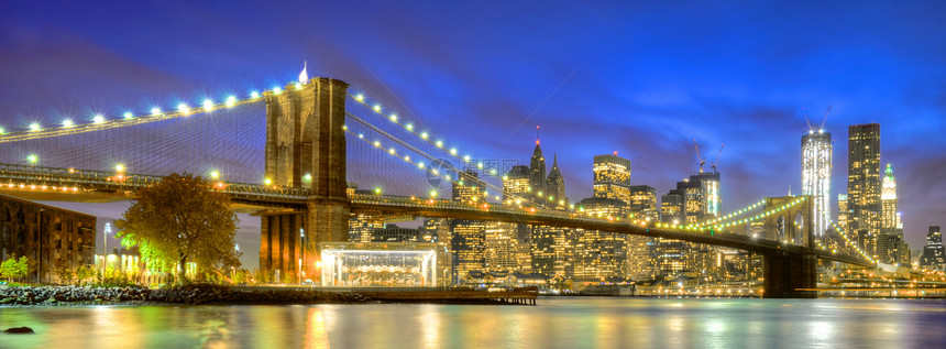 纽约市的夜灯图片