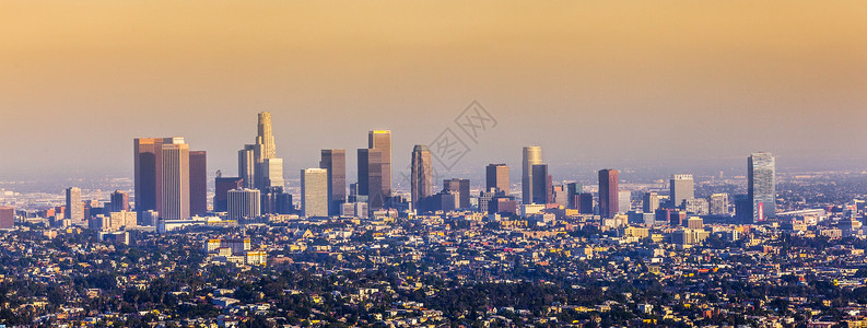 日落时的洛杉矶天线图片