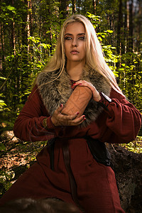斯堪的纳维亚人的巫婆皮龙森林背景背景图片