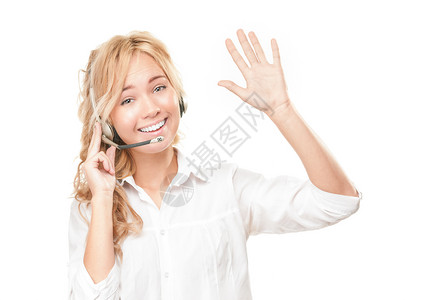 顾客服务和呼叫中心接线员的肖像图片
