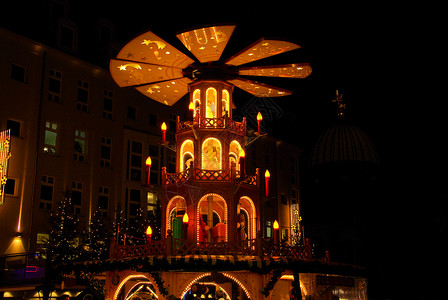 德累斯顿Weihnachtsmarkt德累斯顿圣背景图片