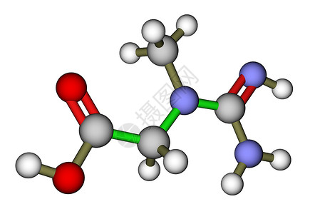 肌酸3D分子结构图片