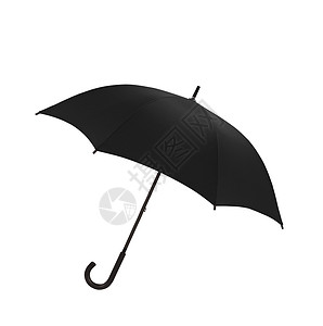 黑色复古雨伞上白色孤立图片