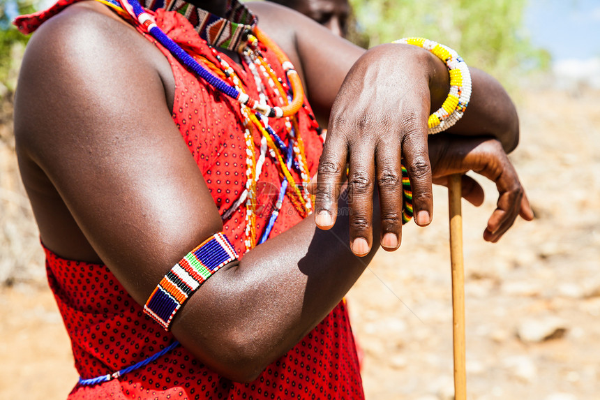 肯尼亚传统的Masai红图片