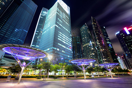 黄昏的新加坡市图片