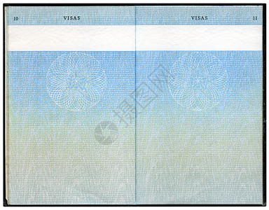 老英国护照签证标记页图片