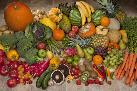 精选新鲜水果和蔬菜图片