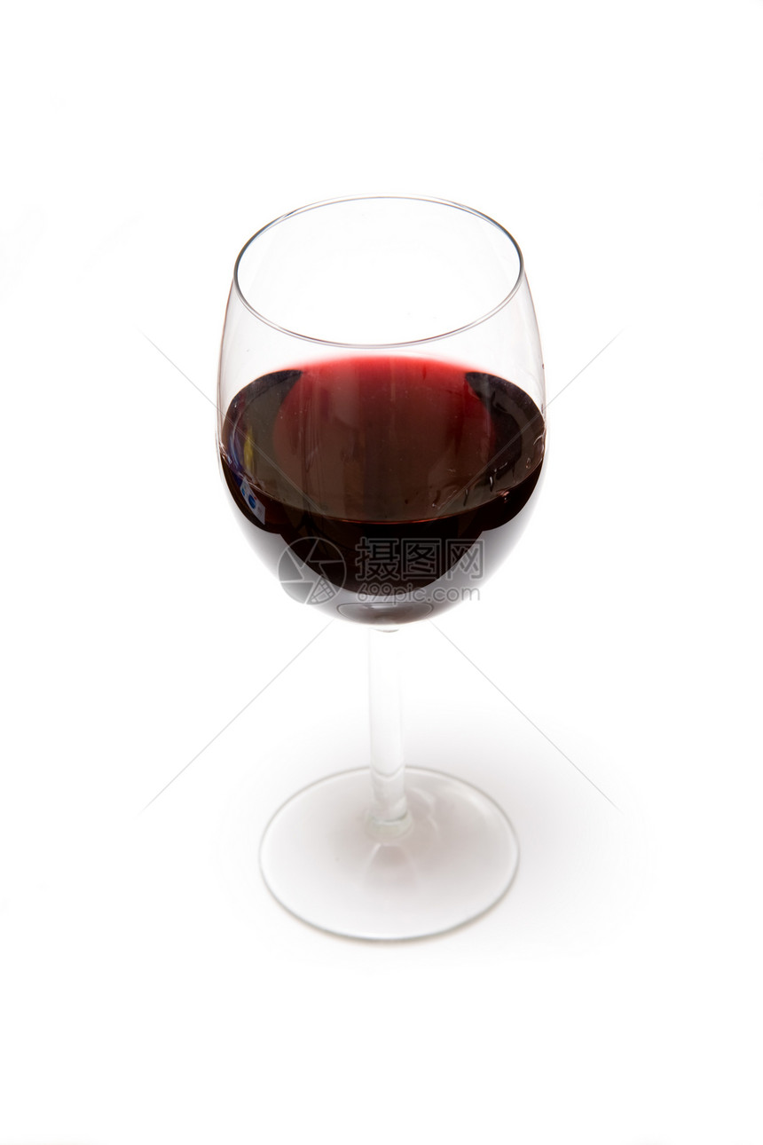 玻璃中的红葡萄酒图片