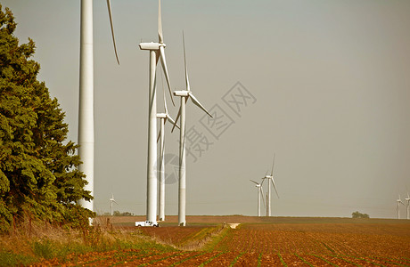为风力涡轮服务风能发电厂电力工业摄影收藏图片