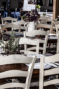 希腊米科诺斯海边餐厅人类发展图片
