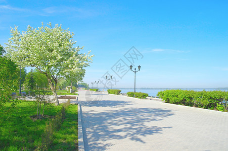 萨马拉市伏尔加河码头景观图片