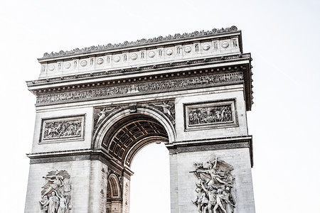 法国巴黎查尔斯戴高乐广场的Triumph拱门人类发展图片