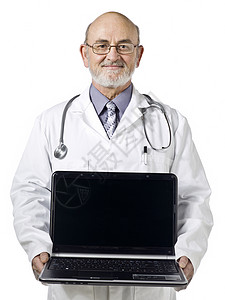 一个男医生的近视图像背景图片