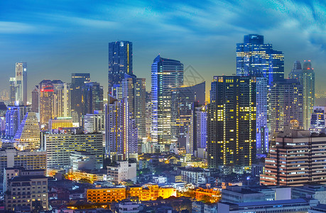 曼谷市夜景泰国图片