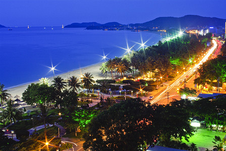 海滩景热带太平洋海夜景图片