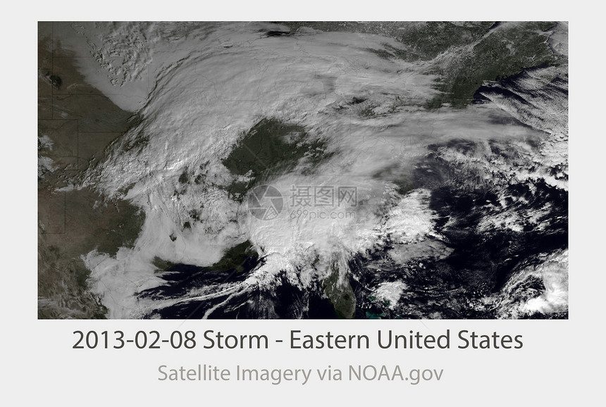 美国东部海岸的尼莫风暴与另一场风暴相撞图片