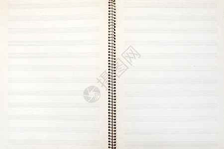 旧音乐书的空白双页展开图片