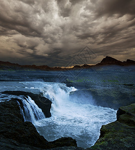 冰岛的冰岛瀑布图片