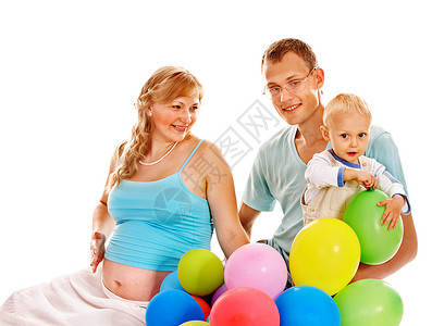有孕妇和孩子的家庭庆图片