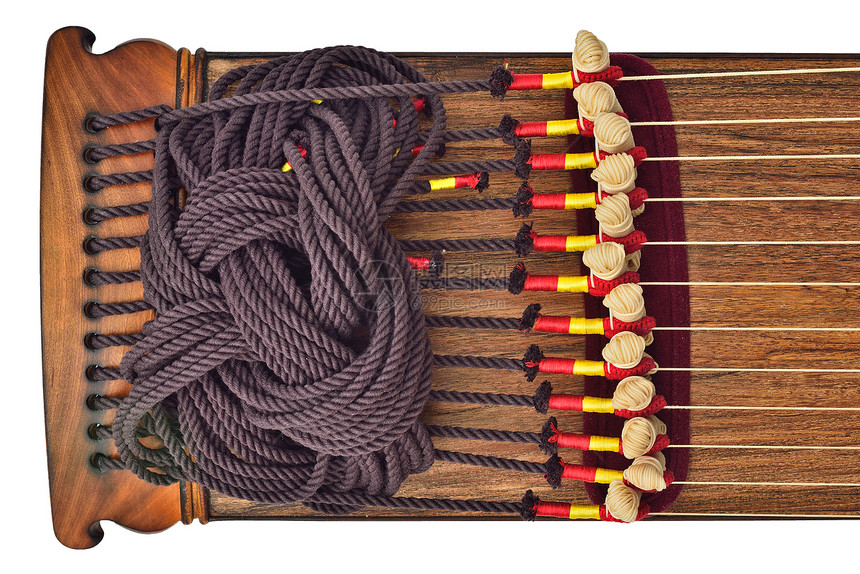 韩国传统乐器弦线伽倻琴图片