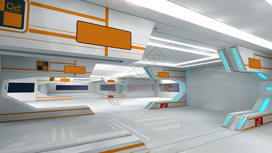 3d设计未来派室内背景图片