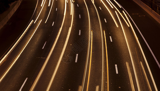 光线的轨迹是高速公路交通留背景图片