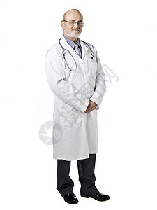 身穿白色制服和听诊器的男医生图片