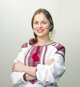 乌克兰民族服装中美丽的年图片