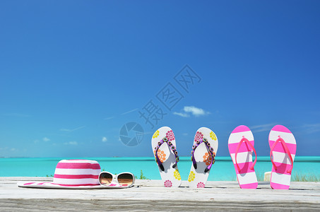巴哈马Exuma海滩的帽子太阳图片