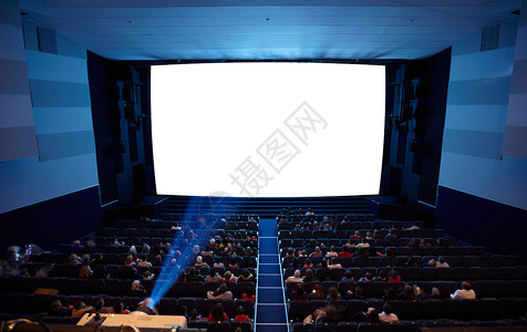 在椅子上看电影的电影院礼堂投影仪的光高角度正面视图准备添加图片