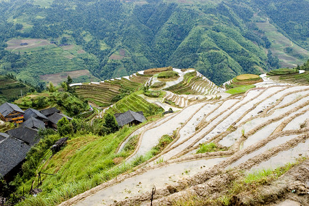 广西省Guilin附近的长山村图片