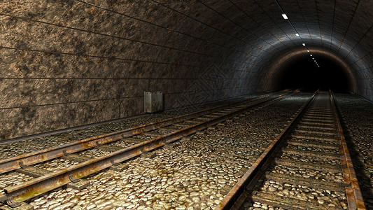 古老的火车隧道两图片